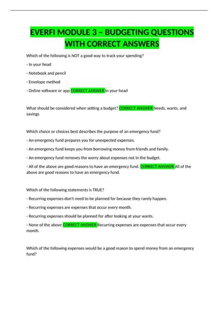 Which budgeting questions should sara ask?