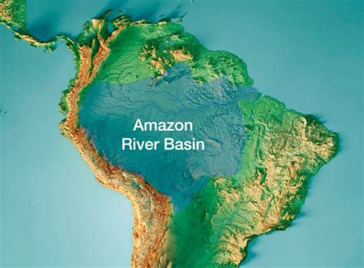 Which countries are drained by the amazon basin?