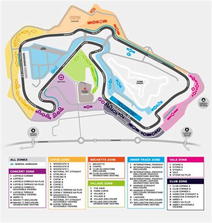 Which grandstands are covered at silverstone?