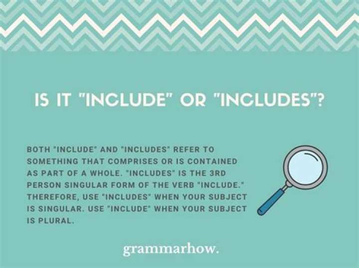 Which include or includes?