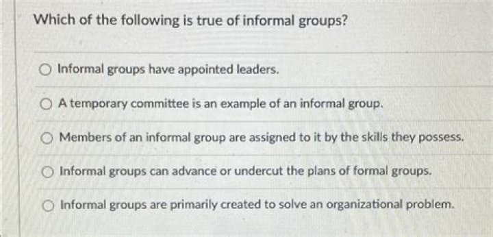 Which is the informal group?