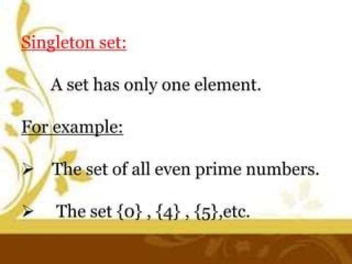 Which is the singleton set?