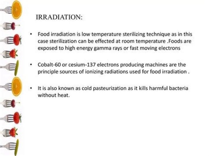 Which radiation is best for irradiating food?