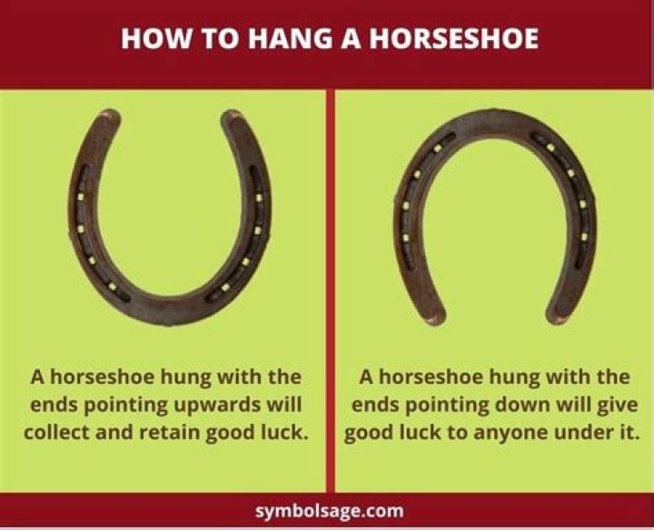 Which way do you hang a horseshoe?