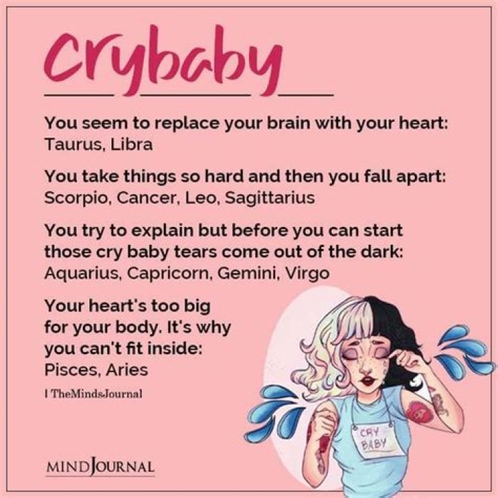 Which zodiac sign is a crybaby?