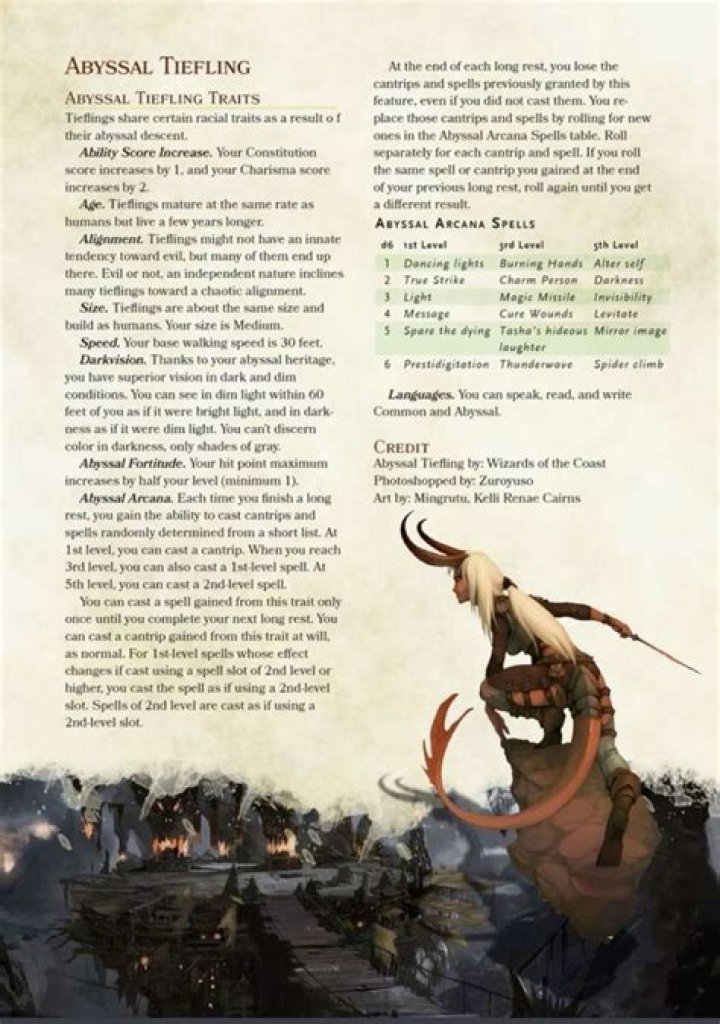 Who speaks abyssal 5e?