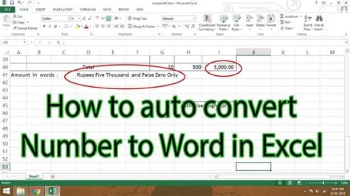 Who to convert number to words in excel?