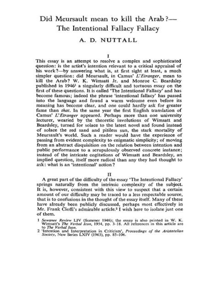 Why did meursault kill the arab?