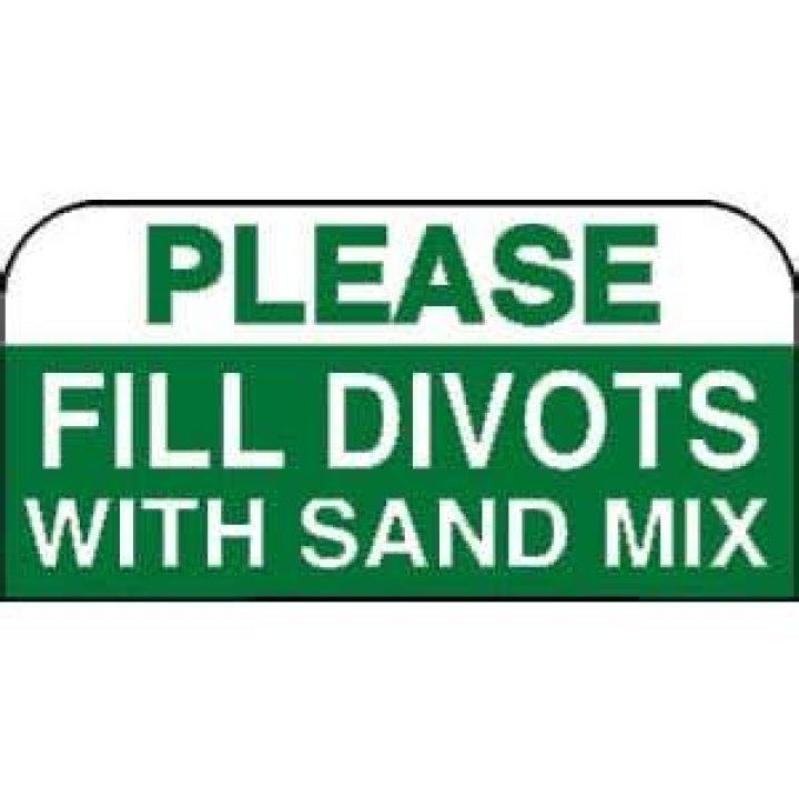 Why fill divots with sand?