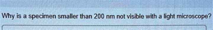Why is a specimen smaller than 200?