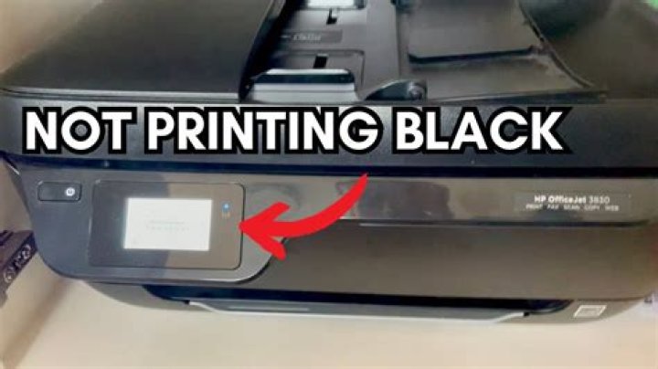Why is black ink not printing hp?
