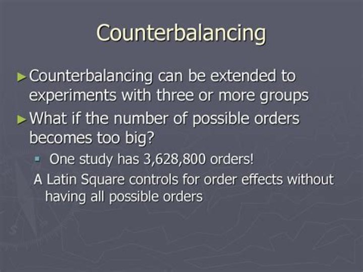 Why is counterbalancing used in psychology?