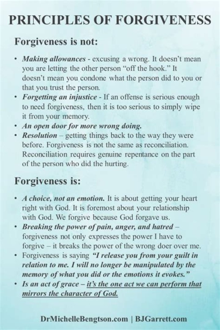 Why is forgiveness important?