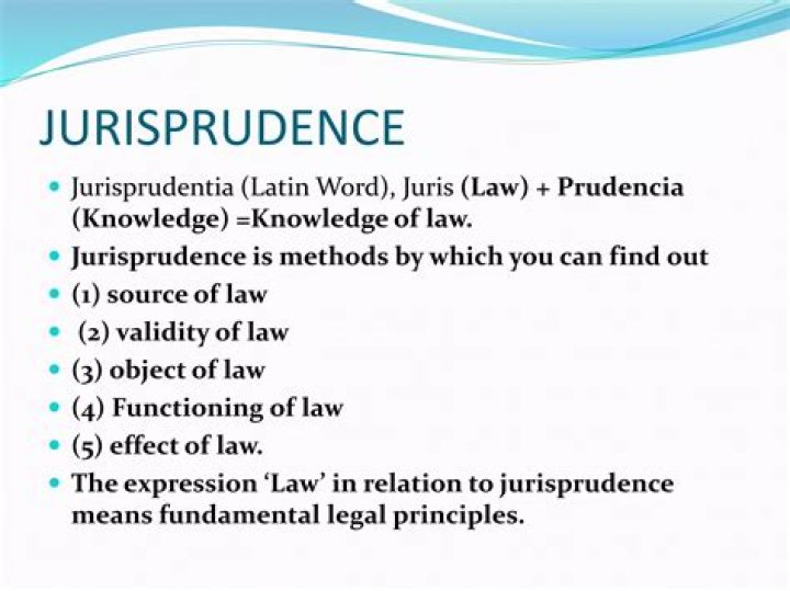 Why is jurisprudence used?