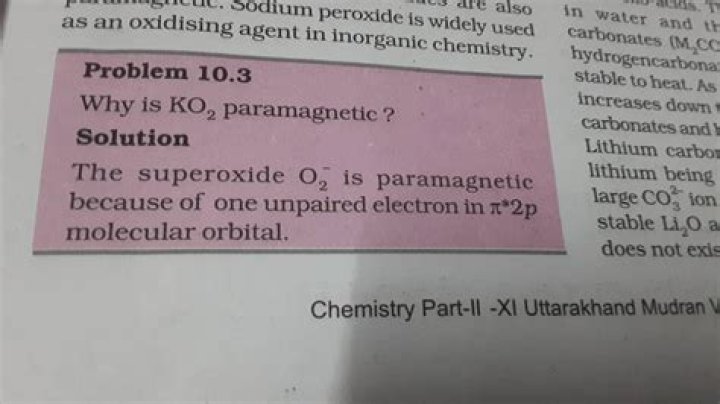 Why is ko2 paramagnetic?