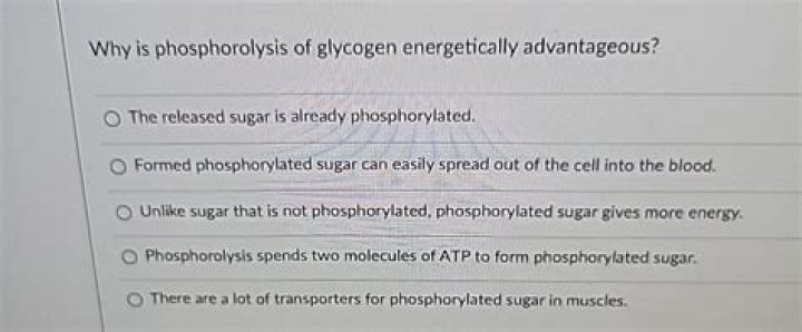 Why is phosphorolysis of glycogen energetically advantageous?