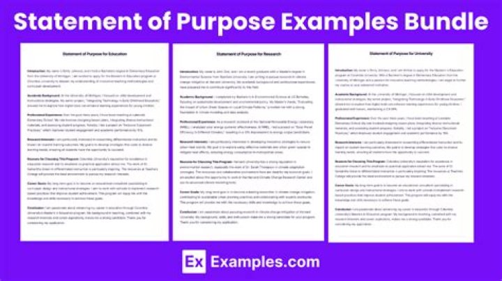 Why is statement of purpose?