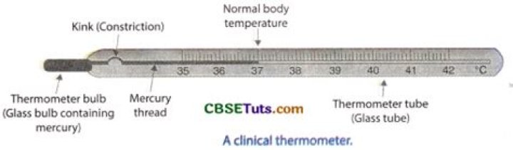Why is there a constriction in a clinical thermometer?