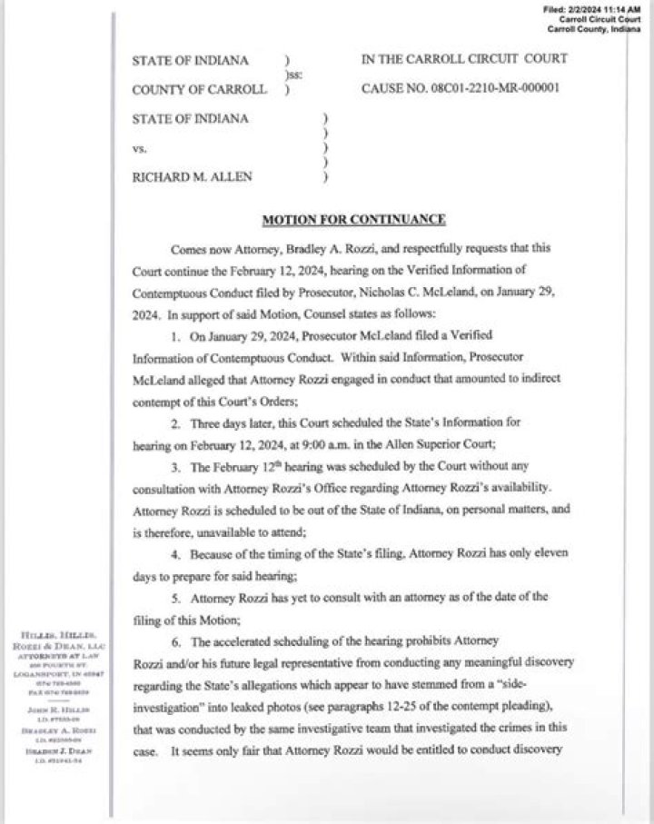 Why would a prosecutor ask for a continuance?